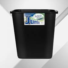 [S8595NE] CESTO OFICINERO MARCA SABLON 26 LTS NEGRO