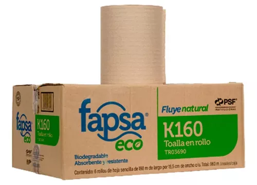 [HK160] TOALLA EN ROLLO CAFE ECO 6/160